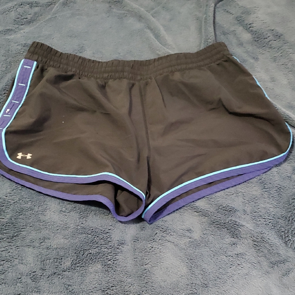Under Armour Women's Athletic Shorts in Black and Blue